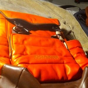 Coach leather backpack